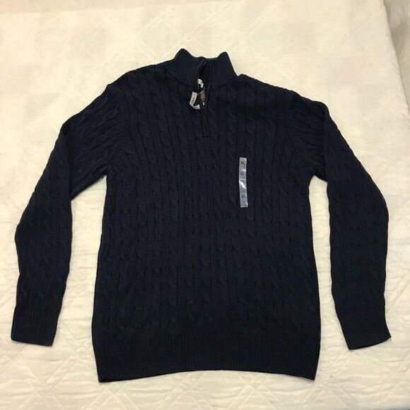 Old Navy blue 1/4 zip heavy sweater‎ XL nwt - Picture 1 of 3
